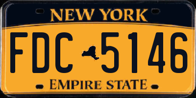 NY license plate FDC5146