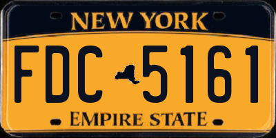 NY license plate FDC5161