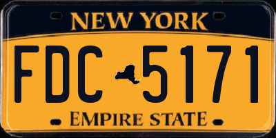NY license plate FDC5171