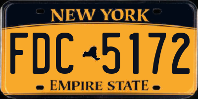 NY license plate FDC5172