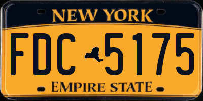 NY license plate FDC5175