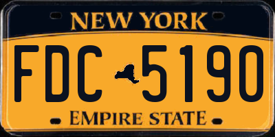 NY license plate FDC5190