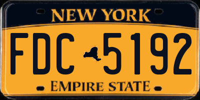 NY license plate FDC5192