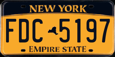 NY license plate FDC5197