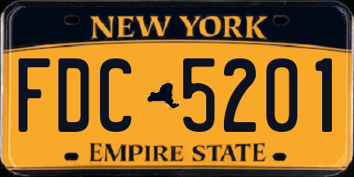 NY license plate FDC5201