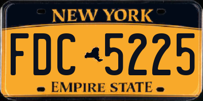 NY license plate FDC5225
