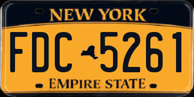 NY license plate FDC5261