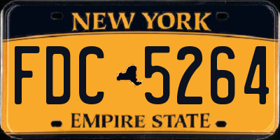 NY license plate FDC5264