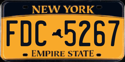 NY license plate FDC5267