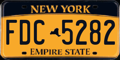 NY license plate FDC5282