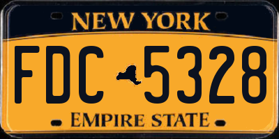 NY license plate FDC5328
