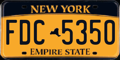 NY license plate FDC5350