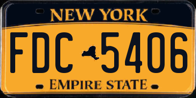 NY license plate FDC5406