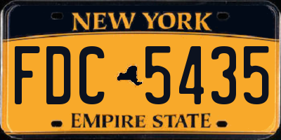NY license plate FDC5435