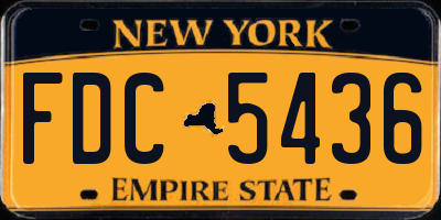 NY license plate FDC5436
