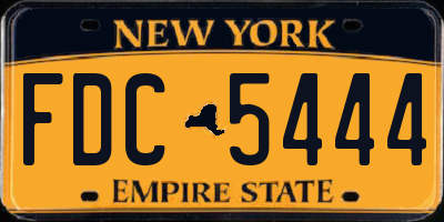 NY license plate FDC5444