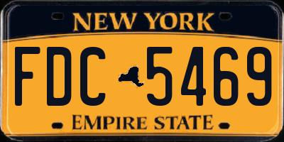 NY license plate FDC5469