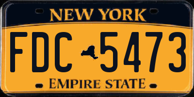 NY license plate FDC5473