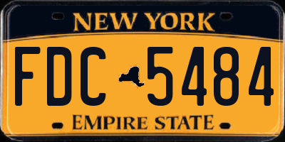 NY license plate FDC5484
