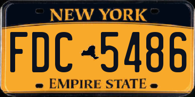 NY license plate FDC5486