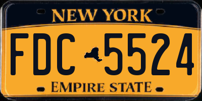 NY license plate FDC5524