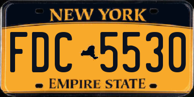 NY license plate FDC5530
