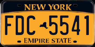 NY license plate FDC5541