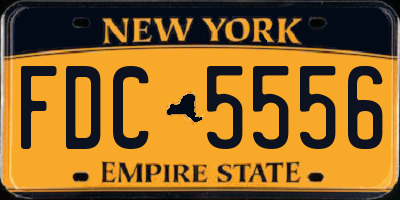 NY license plate FDC5556