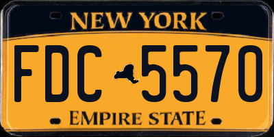 NY license plate FDC5570