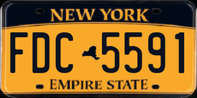 NY license plate FDC5591
