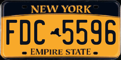 NY license plate FDC5596