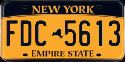 NY license plate FDC5613