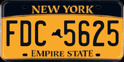 NY license plate FDC5625