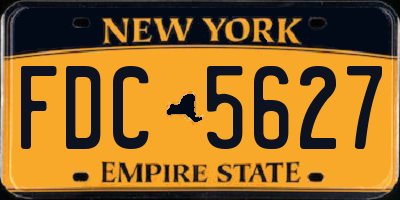 NY license plate FDC5627