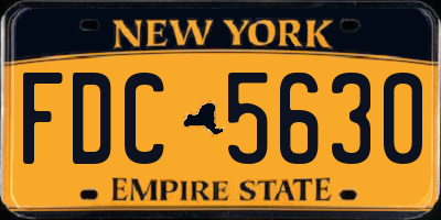 NY license plate FDC5630