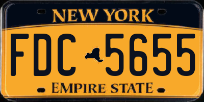 NY license plate FDC5655