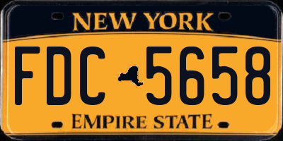 NY license plate FDC5658