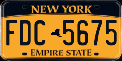 NY license plate FDC5675