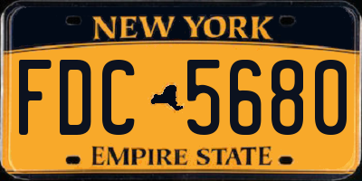 NY license plate FDC5680