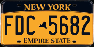 NY license plate FDC5682