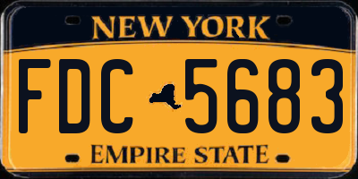 NY license plate FDC5683