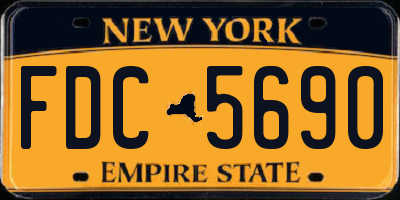 NY license plate FDC5690