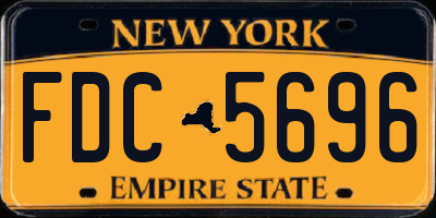 NY license plate FDC5696