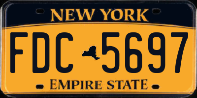 NY license plate FDC5697