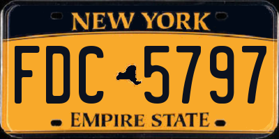 NY license plate FDC5797