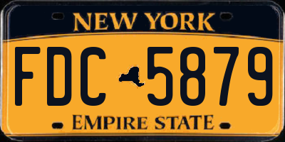 NY license plate FDC5879
