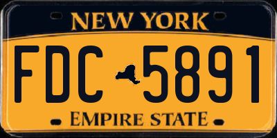 NY license plate FDC5891