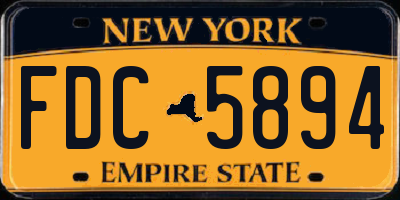 NY license plate FDC5894