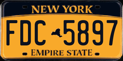 NY license plate FDC5897