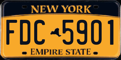 NY license plate FDC5901